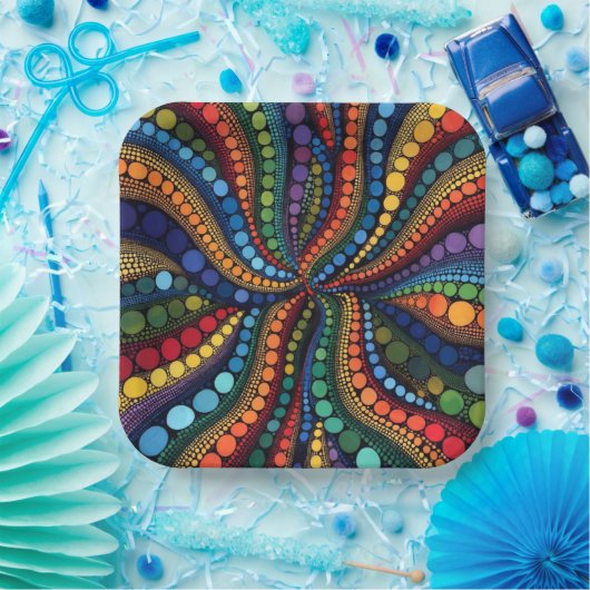 Modern Dot Art Collection Papieren Bordje (Feest)