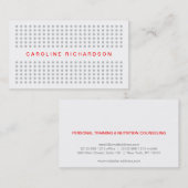 MODERN DOT DESIGN IN GRIJS/ROOD Visitekaartje (Voorkant / Achterkant)