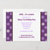 Modern Dot PAARS 5x7 Sjabloon Kaart (Voorkant / Achterkant)