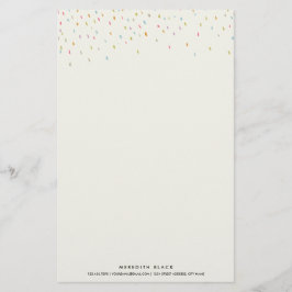 Modern Dot Personalized Stationery Sheets-Rainbow Briefpapier