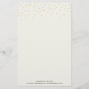 Modern Dot Personalized Stationery Sheets-Rainbow Briefpapier