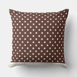 Modern Dot Pillow Brown met witte Stippen CH9 Kussen