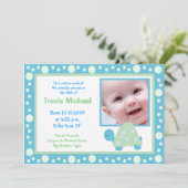 MODERN DOT TURTLE Baby Fotogeboorte Aankondiging (Staand voorkant)