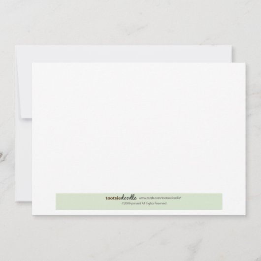 MODERN DOT TURTLE Baby Fotogeboorte Aankondiging (Achterkant)