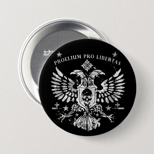 Modern Double Head Eagle Ronde Button 7,6 Cm (Voorkant /achterkant)