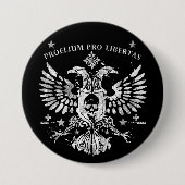 Modern Double Head Eagle Ronde Button 7,6 Cm (Voorkant)