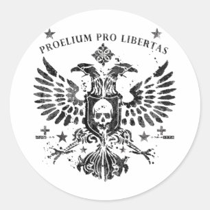 Modern Double Head Eagle Ronde Sticker