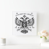 Modern Double Head Eagle Vierkante Klok (Huis)