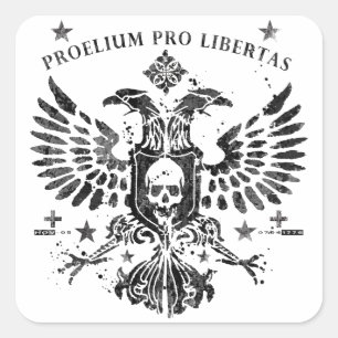 Modern Double Head Eagle Vierkante Sticker