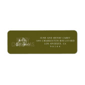 Modern Double Merry-adres voor kerstterugkeer Etiket (Voorkant)