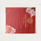 Modern Double Xi Chinese Wedding Prop Backdrop Wandkleed (Voorkant (horizontaal))