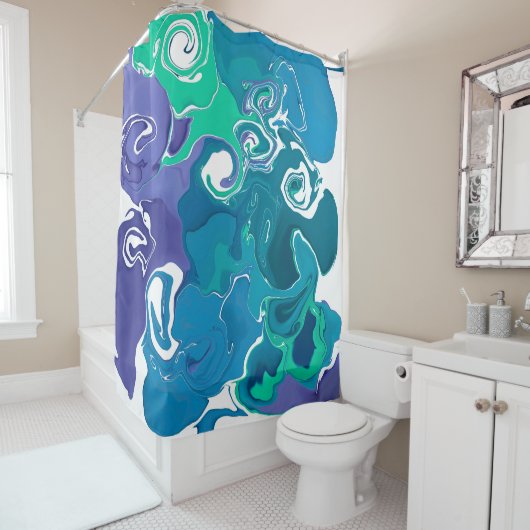 Modern douchegordijn (In situ)