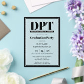 Modern DPT Doctor of Physical Therapy Afstuderen Acryl Uitnodigingen (Insitu (Huwelijk))