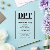 Modern DPT Doctor of Physical Therapy Afstuderen Acryl Uitnodigingen (Insitu (Huwelijk))