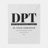 Modern DPT Doctor of Physical Therapy Afstuderen Fleece Deken (Voorkant)