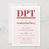 Modern DPT Doctor of Physical Therapy Afstuderen Kaart (Voorkant)