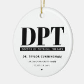 Modern DPT Doctor of Physical Therapy Afstuderen Keramisch Ornament (Links)