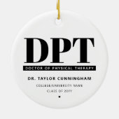 Modern DPT Doctor of Physical Therapy Afstuderen Keramisch Ornament (Achterkant)