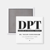 Modern DPT Doctor of Physical Therapy Afstuderen Magneet (Voorkant / Achterkant)