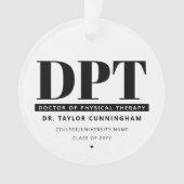 Modern DPT Doctor of Physical Therapy Afstuderen Ornament (voorkant)