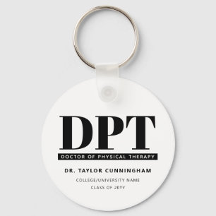 Modern DPT Doctor of Physical Therapy Afstuderen Sleutelhanger