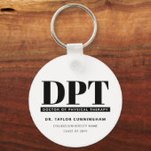 Modern DPT Doctor of Physical Therapy Afstuderen Sleutelhanger (Achterkant)
