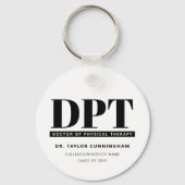 Modern DPT Doctor of Physical Therapy Afstuderen Sleutelhanger (Achterkant)