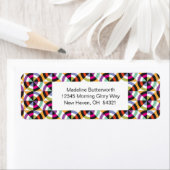 Modern draaiende cirkels Quiltpatroon Etiket (Insitu)