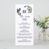 Modern Dragon-Phoenix Chinees huwelijksmenu Menu (Staand voorkant)