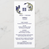 Modern Dragon-Phoenix Chinees huwelijksmenu Menu (Voorkant)