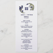 Modern Dragon-Phoenix Chinees Wedding Menu (Voorkant)