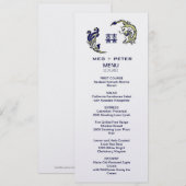 Modern Dragon-Phoenix Chinees Wedding Menu (Voorkant / Achterkant)