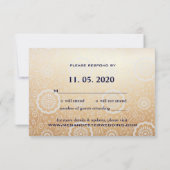 Modern Dragon-Phoenix Chinese Wedding RSVP (Achterkant)