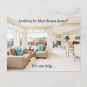 Modern Dream Home Real Estate Marketing Realtor Briefkaart (Voorkant)