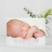 Modern Dream Two Photo Baby Birth Notice Aankondiging (Staand voorkant)