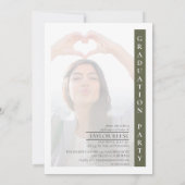 Modern Drie Foto Afstuderen QR Code ID1099 Kaart (Achterkant)