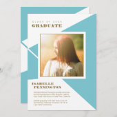 Modern driehoekig grafisch Afstuderen Aankondiging (Voorkant / Achterkant)