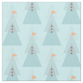 Modern driehoekspatroon Geometric Snowman Frosty Stof (Close Up)