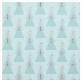 Modern driehoekspatroon Geometric Snowman Frosty Stof