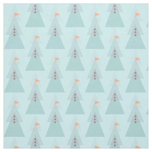 Modern driehoekspatroon Geometric Snowman Frosty Stof (Swatch)