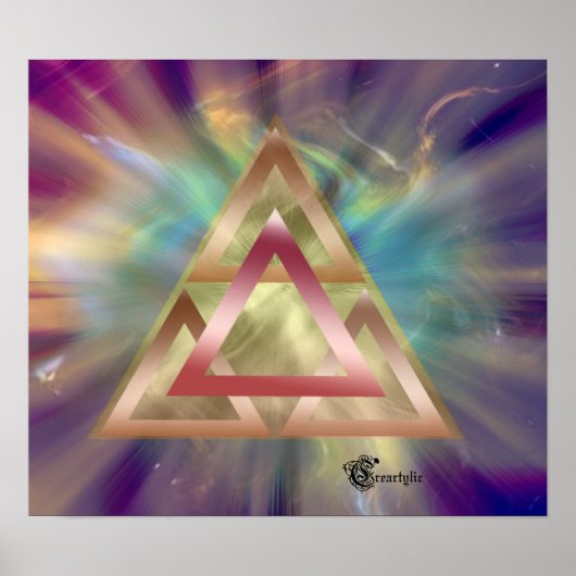 modern driehoeksPoster Poster (Voorkant)