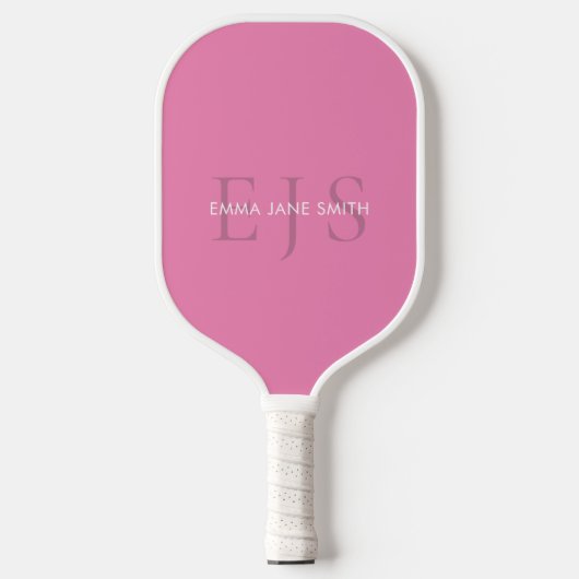 Modern drieletterig initiaal monogram pickleball paddle (Voorkant)