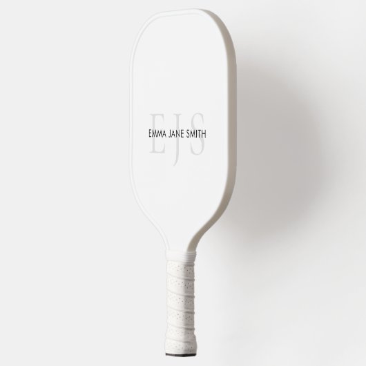 Modern drieletterig initiaal monogram pickleball paddle (Links)