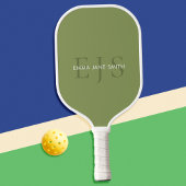 Modern drieletterig initiaal monogram pickleball paddle