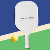 Modern drieletterig initiaal monogram pickleball paddle