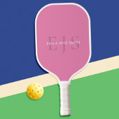 Modern drieletterig initiaal monogram pickleball paddle