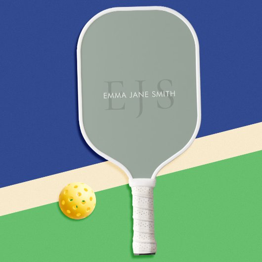 Modern drieletterig initiaal monogram pickleball paddle