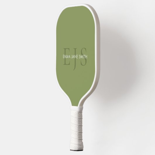 Modern drieletterig initiaal monogram pickleball paddle (Links)