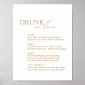 Modern Drink in het menu Liefde Bar Weddenschap Poster (Voorkant)