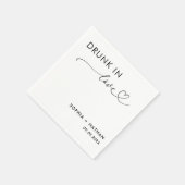 Modern Drink in liefde gepersonaliseerde bruiloft Servet (Hoek)